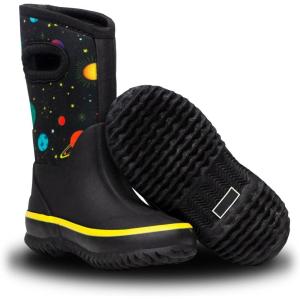 imageLone Cone Insulating All Weather Kids Mud Boots for Boys ampamp Girls  Waterproof Toddler Snow Boots  Warm Neoprene Boots for Kids  Warm Kids Muck BootsSpace Adventure