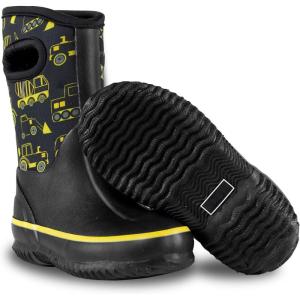 imageLone Cone Insulating All Weather Kids Mud Boots for Boys ampamp Girls  Waterproof Toddler Snow Boots  Warm Neoprene Boots for Kids  Warm Kids Muck BootsConstruction Zone
