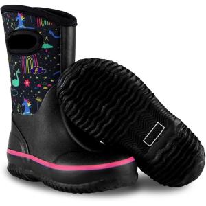 imageLone Cone Insulating All Weather Kids Mud Boots for Boys ampamp Girls  Waterproof Toddler Snow Boots  Warm Neoprene Boots for Kids  Warm Kids Muck BootsUnicorn Dreams