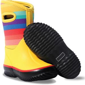 imageLone Cone Insulating All Weather Kids Mud Boots for Boys ampamp Girls  Waterproof Toddler Snow Boots  Warm Neoprene Boots for Kids  Warm Kids Muck BootsRainbows
