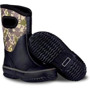 imageLone Cone Insulating All Weather Kids Mud Boots for Boys ampamp Girls  Waterproof Toddler Snow Boots  Warm Neoprene Boots for Kids  Warm Kids Muck BootsCamosaurus