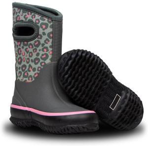 imageLone Cone Insulating All Weather Kids Mud Boots for Boys ampamp Girls  Waterproof Toddler Snow Boots  Warm Neoprene Boots for Kids  Warm Kids Muck BootsLeopard